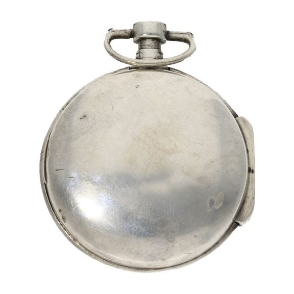 Unusually large French solid silver verge watch Circa 1803 Unusually large French solid silver verge watch Circa 1803