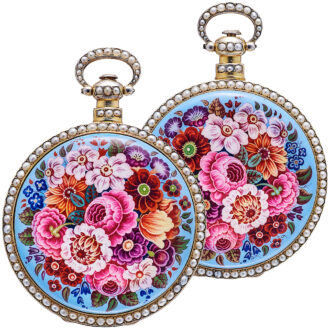 Swiss rare pair of pocket watches for the Chinese market Circa 1880