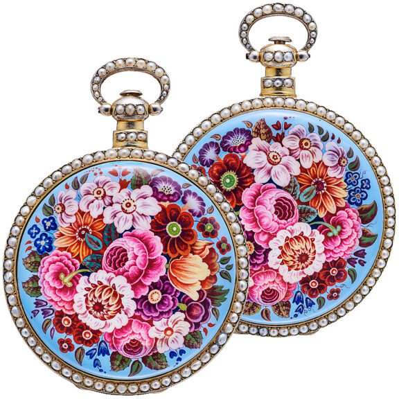 Swiss rare pair of pocket watches for the Chinese market Circa 1880