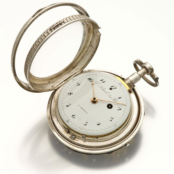 Swiss quarter repeating watch decorated with tortoiseshell Circa 1790 Swiss quarter repeating watch decorated with tortoiseshell Circa 1790