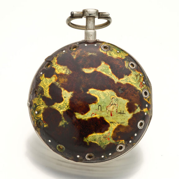 Swiss quarter repeating watch decorated with tortoiseshell Circa 1790 Swiss quarter repeating watch decorated with tortoiseshell Circa 1790