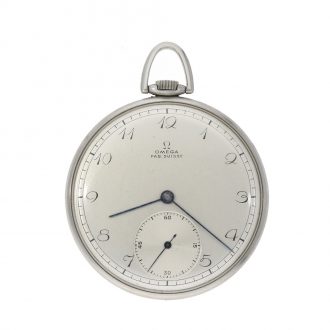 Swiss elegant lever watch in a stainless steel case Circa 1930