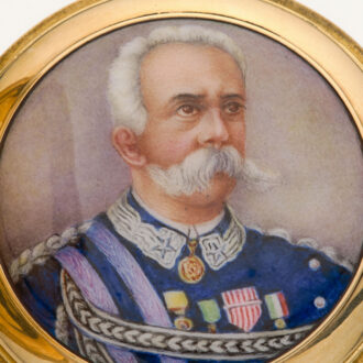 Swiss gold watch with portrait of King Umberto 1 of Italy Circa 1890