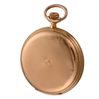 A Swiss chronometer in an engine turned gold case Circa 1900