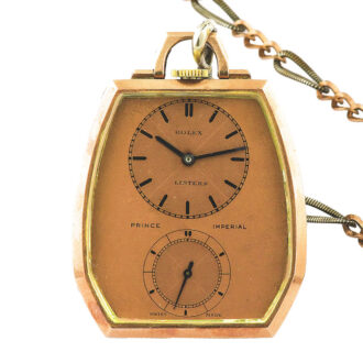 Fine and rare, stainless steel and gold Swiss pocket watch Circa 1940
