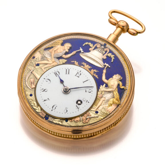 French gold repeating automaton with Jaquemarts Circa 1820 French gold repeating automaton with Jaquemarts Circa 1820