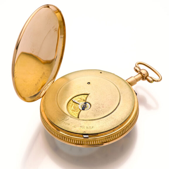 French gold repeating automaton with Jaquemarts Circa 1820 French gold repeating automaton with Jaquemarts Circa 1820