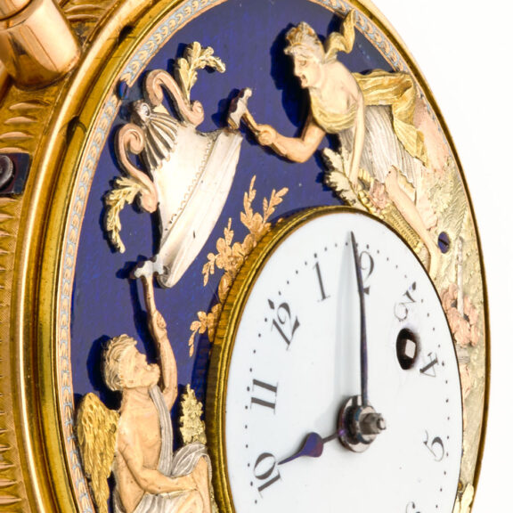 French gold repeating automaton with Jaquemarts Circa 1820 French gold repeating automaton with Jaquemarts Circa 1820