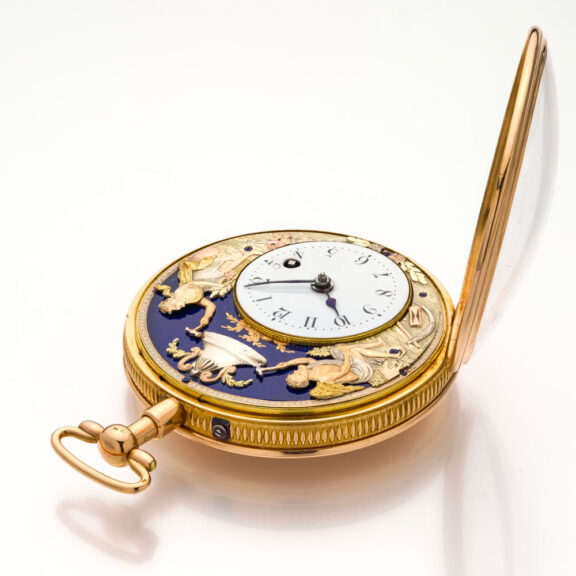 French gold repeating automaton with Jaquemarts Circa 1820 French gold repeating automaton with Jaquemarts Circa 1820