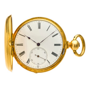 Swiss gold chronometer with oval helical hairspring Circa 1860