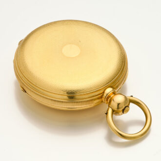 Swiss gold chronometer with oval helical hairspring Circa 1860