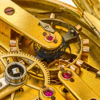 Swiss gold chronometer with oval helical hairspring Circa 1860