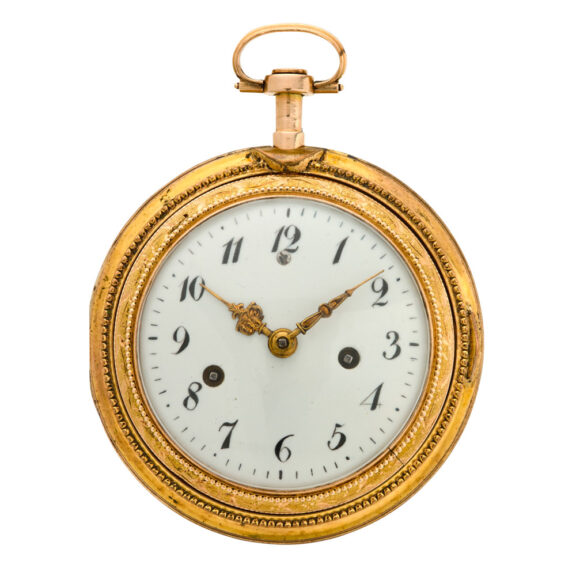 French gold self-striking hour repeating clock watch Circa 1810 French gold self-striking hour repeating clock watch Circa 1810