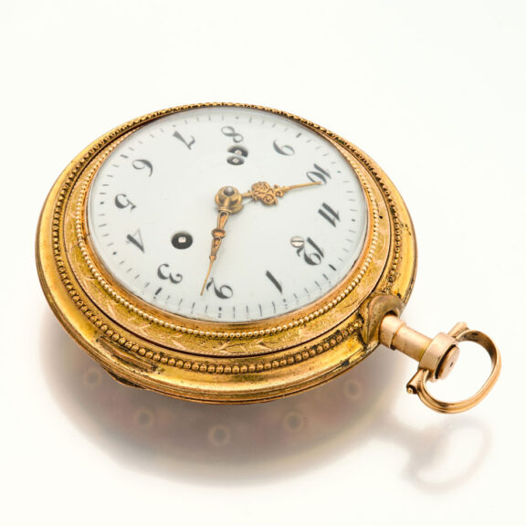 French gold self-striking hour repeating clock watch Circa 1810 French gold self-striking hour repeating clock watch Circa 1810