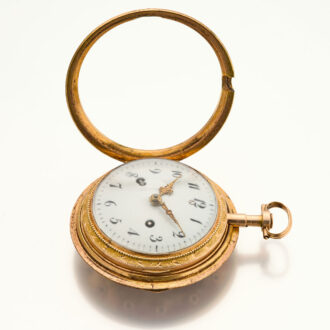 French gold self-striking hour repeating clock watch Circa 1810