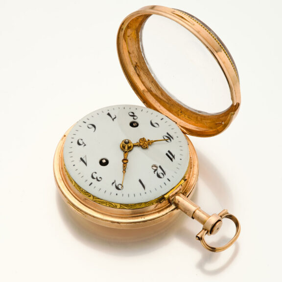 French gold self-striking hour repeating clock watch Circa 1810 French gold self-striking hour repeating clock watch Circa 1810