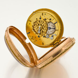 French gold self-striking hour repeating clock watch Circa 1810