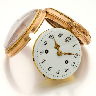 French gold self-striking hour repeating clock watch Circa 1810