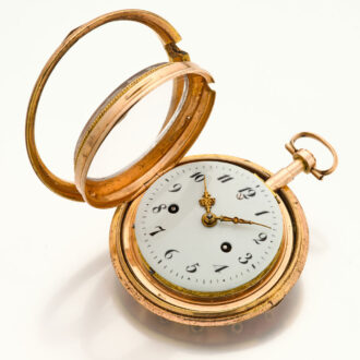 French gold self-striking hour repeating clock watch Circa 1810
