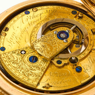 Heavy English gold quarter repeating duplex watch Circa 1813