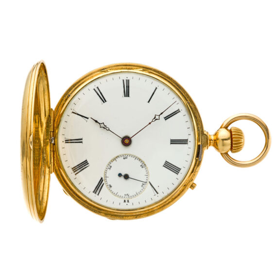 Swiss gold watch with portrait of King Vittorio Emannuele II Circa 1860 Swiss gold watch with portrait of King Vittorio Emannuele II Circa 1860