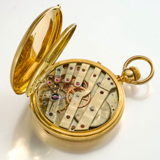 Swiss gold watch with portrait of King Vittorio Emannuele II Circa 1860