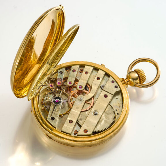 Swiss gold watch with portrait of King Vittorio Emannuele II Circa 1860 Swiss gold watch with portrait of King Vittorio Emannuele II Circa 1860