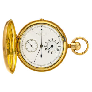American solid gold chronograph with regulator dial Circa 1875
