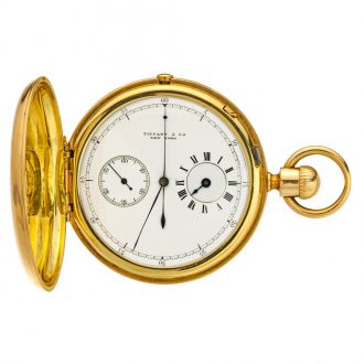 American solid gold chronograph with regulator dial Circa 1875
