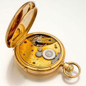 American solid gold chronograph with regulator dial Circa 1875
