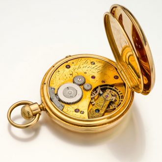 American solid gold chronograph with regulator dial Circa 1875
