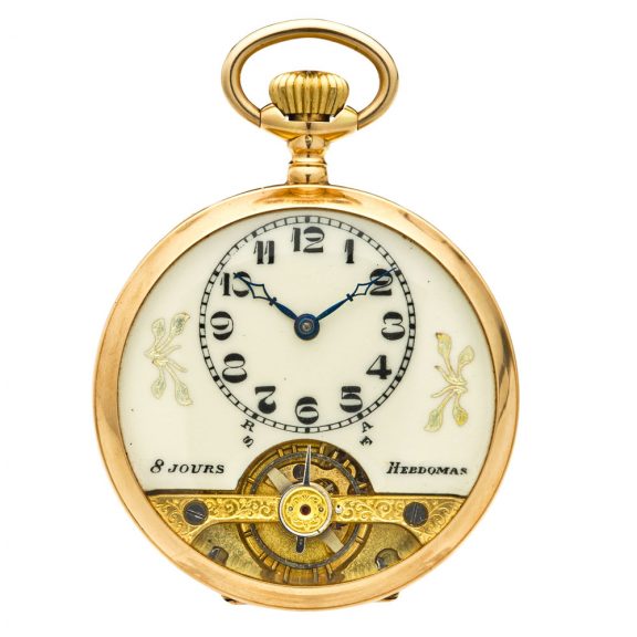Rare Swiss gold eight day Hebdomas lever watch Circa 1920 Rare Swiss gold eight day Hebdomas lever watch Circa 1920