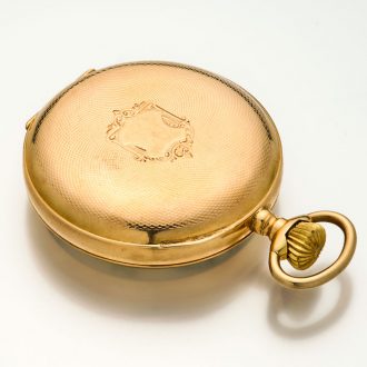 Rare Swiss gold eight day Hebdomas lever watch Circa 1920