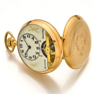 Rare Swiss gold eight day Hebdomas lever watch Circa 1920