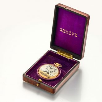 Rare Swiss gold eight day Hebdomas lever watch Circa 1920