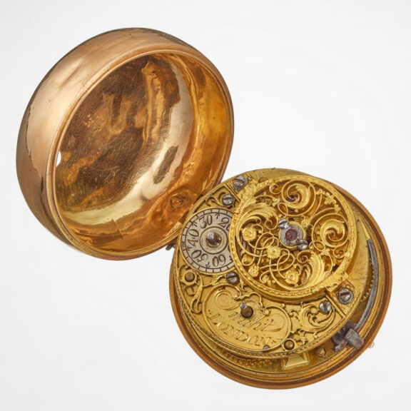 An English verge in 20 carat gold repousse pair cases CircaXXXXX An English verge in 20 carat gold repousse pair cases CircaXXXXX