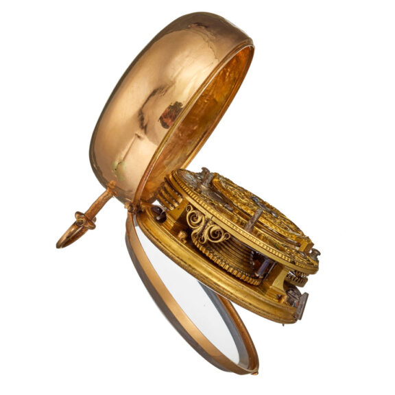 An English verge in 20 carat gold repousse pair cases CircaXXXXX An English verge in 20 carat gold repousse pair cases CircaXXXXX