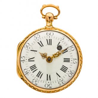 French gold open faced verge pocket watch Circa 1775