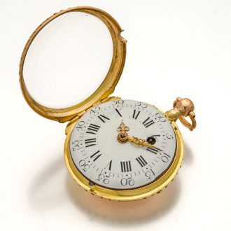 French gold open faced verge pocket watch Circa 1775