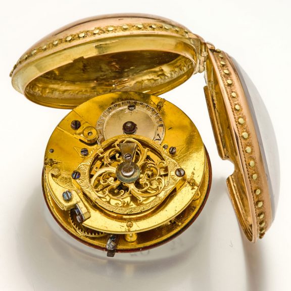French gold open faced verge pocket watch Circa 1775 French gold open faced verge pocket watch Circa 1775