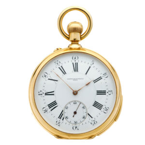 Heavy Swiss 18K gold quarter repeating pocket watch Circa 1875