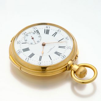 Heavy Swiss 18K gold quarter repeating pocket watch Circa 1875