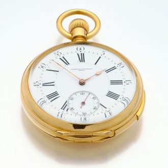 Heavy Swiss 18K gold quarter repeating pocket watch Circa 1875