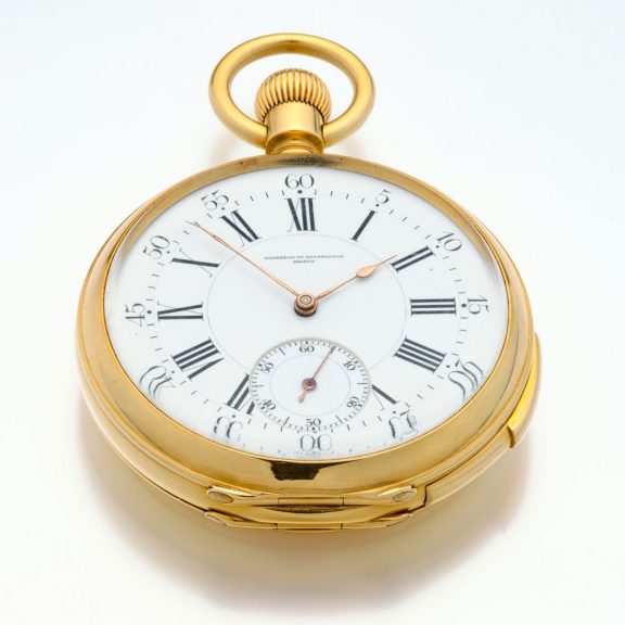 Heavy Swiss 18K gold quarter repeating pocket watch Circa 1875 Heavy Swiss 18K gold quarter repeating pocket watch Circa 1875