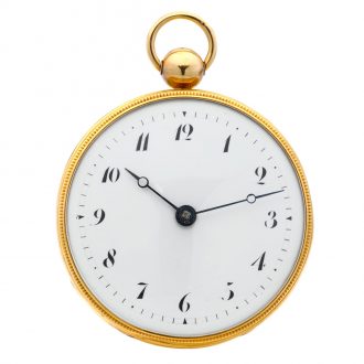 Fine Swiss 18 carat gold verge pocket watch Circa 1815