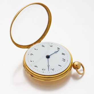 Fine Swiss 18 carat gold verge pocket watch Circa 1815