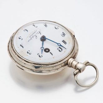 Belgian polished silver-cased verge pocket watch Circa 1790