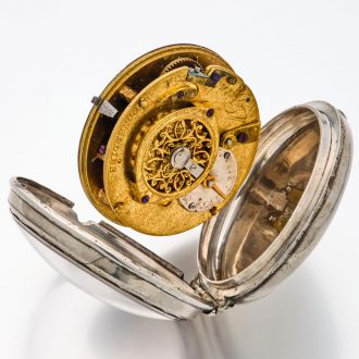 Belgian polished silver-cased verge pocket watch Circa 1790