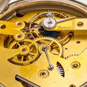 Swiss silver watch with chronograph and regulator dial Circa 1900 Swiss silver watch with chronograph and regulator dial Circa 1900