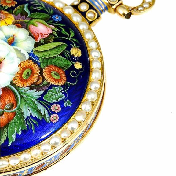 Swiss extremely rare gold, enamel pocket watch Circa 1830 Swiss extremely rare gold, enamel pocket watch Circa 1830